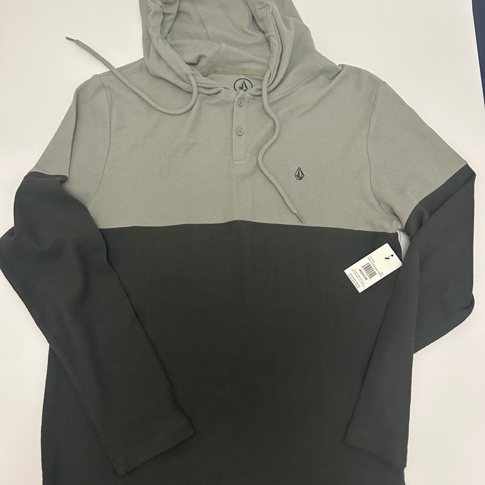 Volcom Two-Tone Gray and Black Hoodie